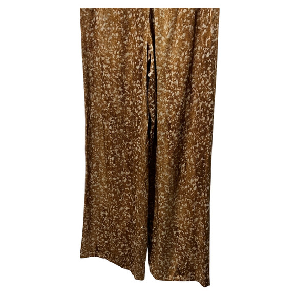 LAFAYETTE 148 WOMENS MEDIUM SILK FLOATING LEAVES RIVERSIDE STRETCH PANTS CAMEL - Picture 12 of 14